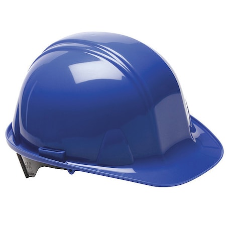Condor Front Brim Hard Hat, SL Series, Polyethylene, Type 1, Class E, Ratchet (4-Point), Side Slots, Blue 52LD02
