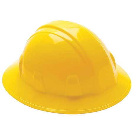 Condor Hard Hat, SL, Polyethylene, 4 Point Ratchet, Type 1, Class E, Yellow 52LD09
