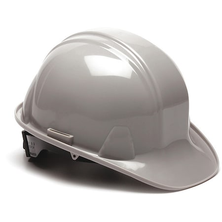 Condor Front Brim Hard Hat, SL Series, Polyethylene, Type 1, Class E, Ratchet (4-Point), Side Slots, Gray 52LC94