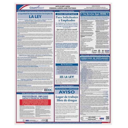 Complyright Applicant Area Poster, 16 in H x, 20 in W, Plastic E0076S