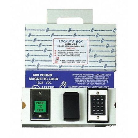 Alarm Controls Access Control System Kit, Silver/Black LNB-6