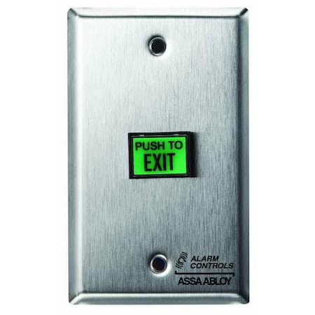 Alarm Controls Exit Button, Single Gang, Stainless Steel TS-7