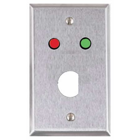 Alarm Controls Wall Plate, Single Gang, Stainless Steel RP-04