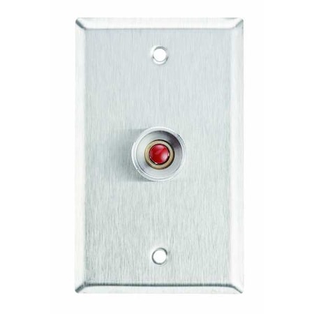 Alarm Controls Wall Plate, Single Gang, Stainless Steel RP-26