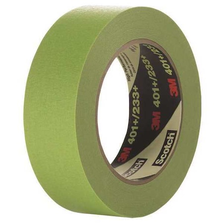 3M Painter's Tape, 36 mm W x 55 m L, 6.7 mil Thick, Green, Rubber Adhesive 401+