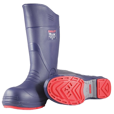 Tingley Flite Composite-Toe Rubber Boots, Chevron Plus Outsole, 15 in H, Knee, Blue, Men's, Size 12, PR 26256