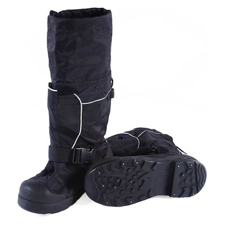Tingley Winter Overboots, Plain Toe, Polyurethane, 840 Denier Nylon, 20 in Height, Hook-and-Loop Closure 7550G