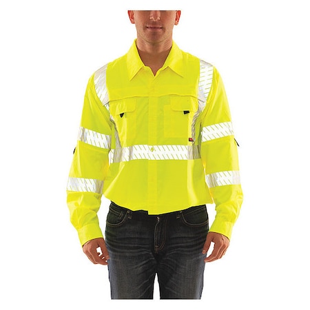 Tingley Job Sight Sweatshirt, Size XL, Hi-Vis Green/Yellow S76522