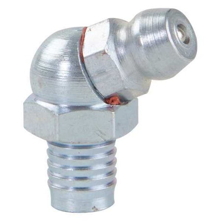 Westward Grease Fitting, 65 Deg., Stl, 49/64" L, PK10 52NZ80