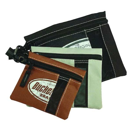 Bucket Boss Tool Bag Set, Black, Brown, Gray, Ballistic Polyester, 3 Pockets 25200