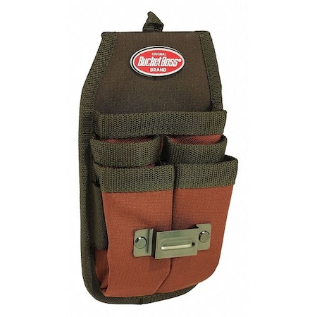 Bucket Boss Tool Pouch, Tool Sheath, Green, Polyester, 4 Pockets 54184