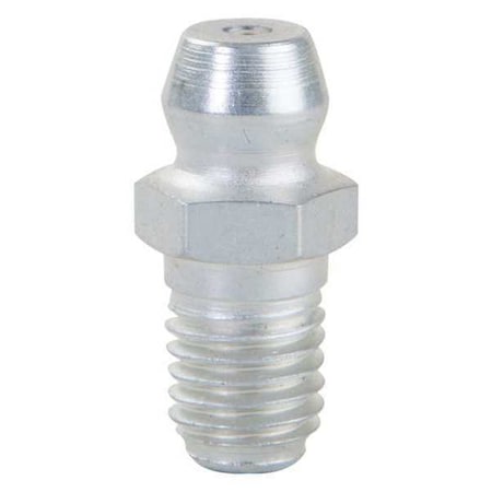 Westward Grease Fitting, Straight, Stl, 11/16"L, PK10 52NZ28