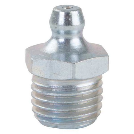 Westward Grease Fitting, Straight, Stl, 7/8" L, PK5 52NZ34
