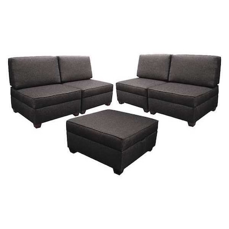 Duobed 36" Storage Sectional Sleeper, Flint Grey MFSEC-GR