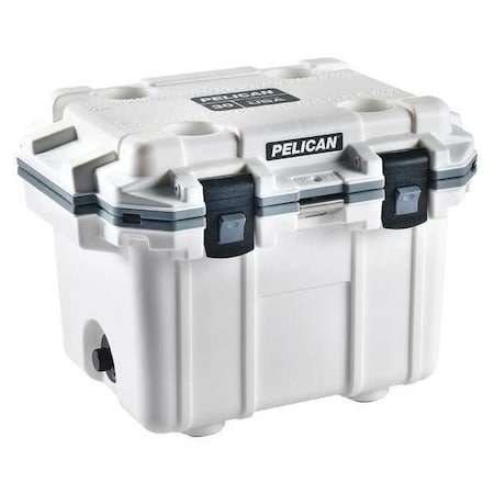 Pelican Marine Chest Cooler, White/Gray, Cap.30qt. IM30QT