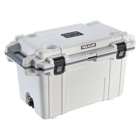 Pelican Marine Chest Cooler, White/Gray, Cap.70qt. 70Q-1-WHTGRY