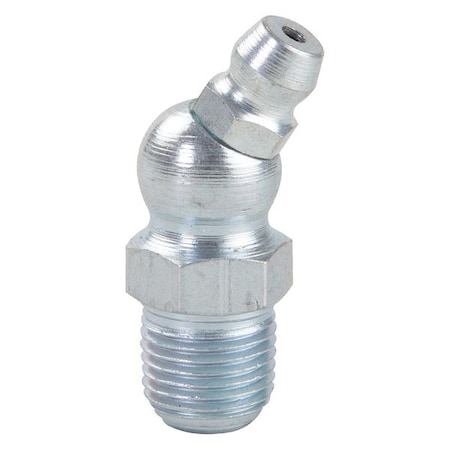 Westward Grease Fitting, 30 Deg., Stl, 1-7/32"L, PK10 52PA16