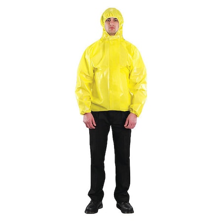 Microchem Disposable Lab Jacket, Non-Woven Laminate, Zipper Closure, Yellow, 35 PK 683000