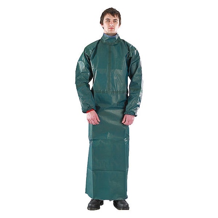 Ansell Apron, Chemical Laminate M4000, Green, 62 in, 3XL 68-4000