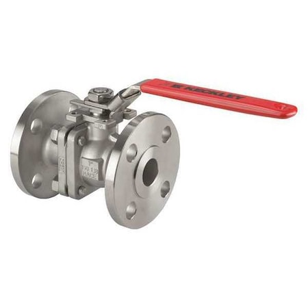Keckley 1" Flanged Stainless Steel Ball Valve Inline BVF2RF2FSSRGSL-100