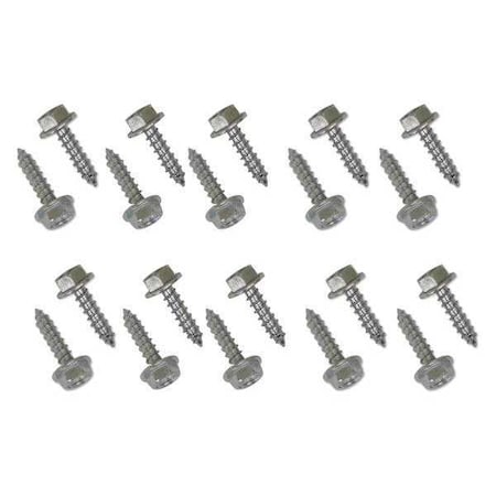 Snap-Loc Lag Screw, 1/4 in, 1 in, Zinc Plated Steel, Hex Head External Hex Drive, 20 PK SLFETW201