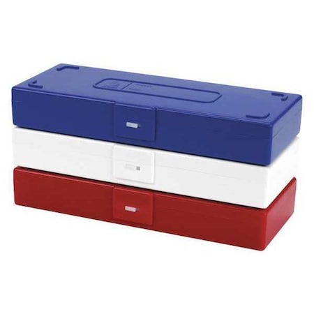 Heathrow Scientific Microscope Slide Box, 50 Slots, Red HS15996B