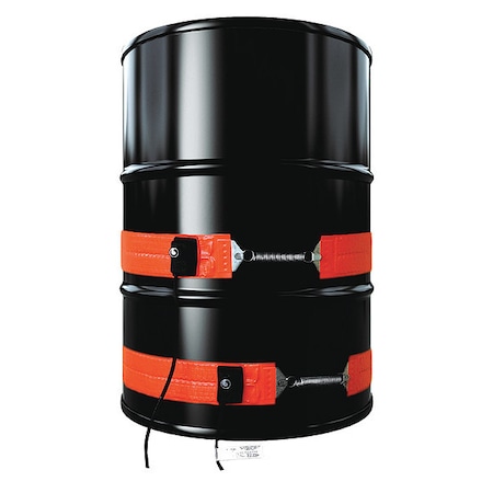 Briskheat Heavy Duty Drum/Pail Heater, Mid-Temp, 30 Gallon, 120VAC, 1000W, 58.5"Lx4"W DHLS13