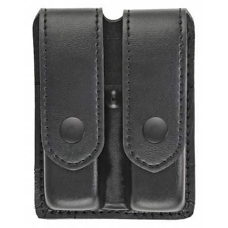 Heros Pride Magazine Pouch, Synthetic Leather, Black, M, Snap 1432PB