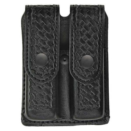 Heros Pride Magazine Pouch, Synthetic Leather, Black, M, Snap 1432WB