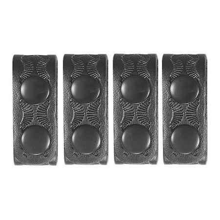 Heros Pride Belt Keeper, Synthetic Leather, Black, Universal, Snap 1496WB