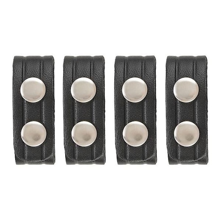 Heros Pride Belt Keeper, Synthetic Leather, Black, Universal, Snap 1499PN