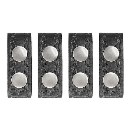 Heros Pride Belt Keeper, Synthetic Leather, Black, Universal, Snap 1499WN