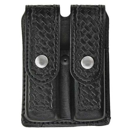 Heros Pride Magazine Pouch, Synthetic Leather, Black, M, Snap 1432WN