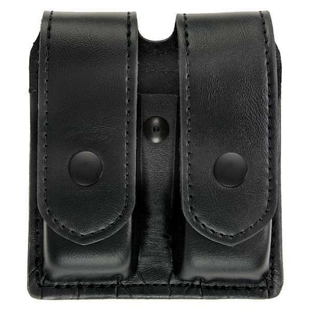 Heros Pride Magazine Pouch, Synthetic Leather, Black, L, Snap 1434PB