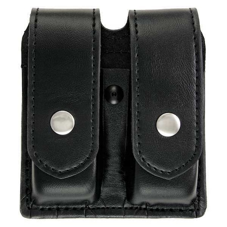 Heros Pride Magazine Pouch, Synthetic Leather, Black, L, Snap 1434PN