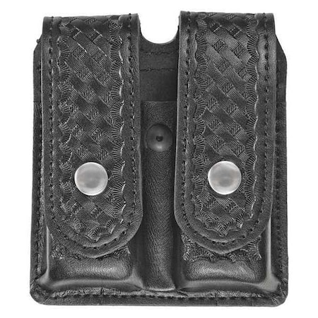 Heros Pride Magazine Pouch, Synthetic Leather, Black, L, Snap 1434WN