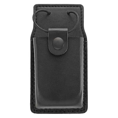Heros Pride Radio Pouch, Leather, Black, M, Snap 1440BPB