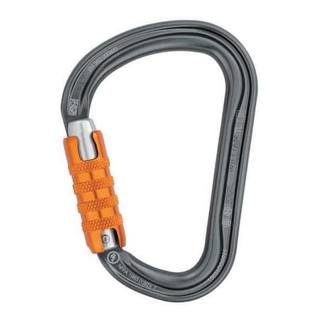 Petzl Carabiner, Auto-Lock, 5-5/16" Length, 1-3/16'' Gate Opening, Aluminum, Gray M36A TL