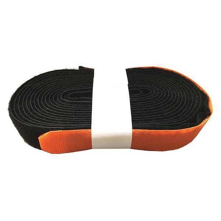 Zoro Select Cinch Strap, No Adhesive, 15 ft 10 in, 1 in W, Black/Orange, 50 PK 1X190KORVSTM