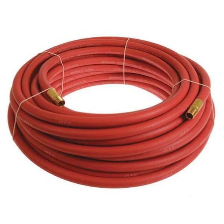 Continental 3/8" x 100 ft EPDM Coupled Air Hose 250 psi Red HZR03825-100-11-G