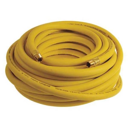 Continental 1/2" x 100 ft EPDM Coupled Air Hose 300 psi Yellow HZY05030-100-11-G