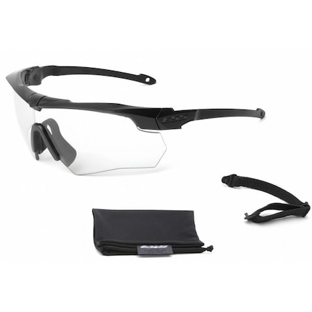 ESS Safety Glasses, Wraparound Clear Polycarbonate Lens, Anti-Fog, Scratch-Resistant EE9007-04
