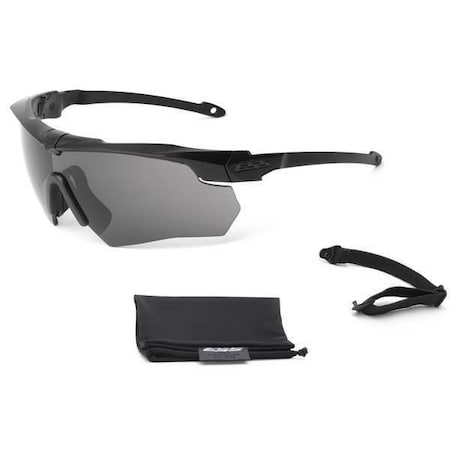 Ess Suppressor, Safety Glasses, Anti-Fog & Anti-Scratch, Gray Lens, Black Frame, Half-Frame EE9007-03