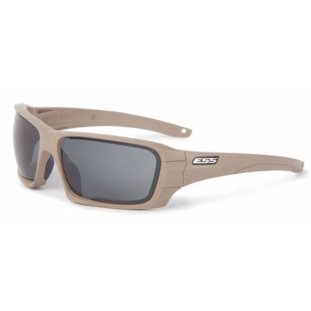 Ess Rollbar, Safety Glasses, Anti-Scratch, Clear Lens, Tan Frame, Full-Frame EE9018-07