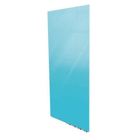 Ghent Dry Erase Board, Glass, 36 in, 24 in, No Frame Frame, Blue, Gloss ARIASM32BE