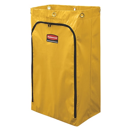 Rubbermaid Commercial Replacement Bag for 5M880, 30 1/2 in H, 17 1/2 in L, 10 1/2 in W, Vinyl, Yellow 1966719