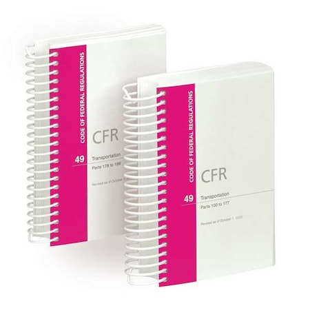 Jj Keller Safety and DOT Reference Book, 49 CFR Parts 100 to 199, English, Spiralbound 75111