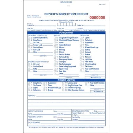 Jj Keller Detailed Vehicle Inspection Report 1087