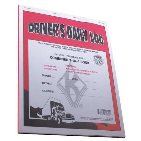 Jj Keller Drivers Daily Logbook 2 In 1, With Carbon 8550