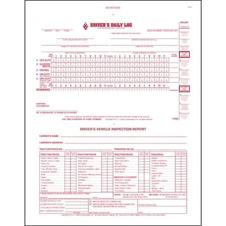 Jj Keller Oil Field Drivers Logbook, Carbonless 15062